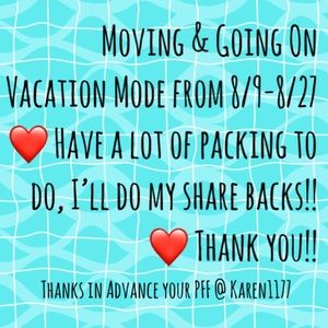 Going on Vacation Mode till 8/27,Thank you💕